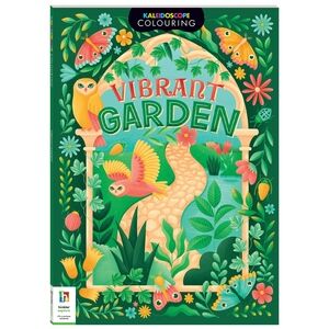 Kaleidoscope Coloring Vibrant Garden Coloring Book‎ by Hinkler- Green